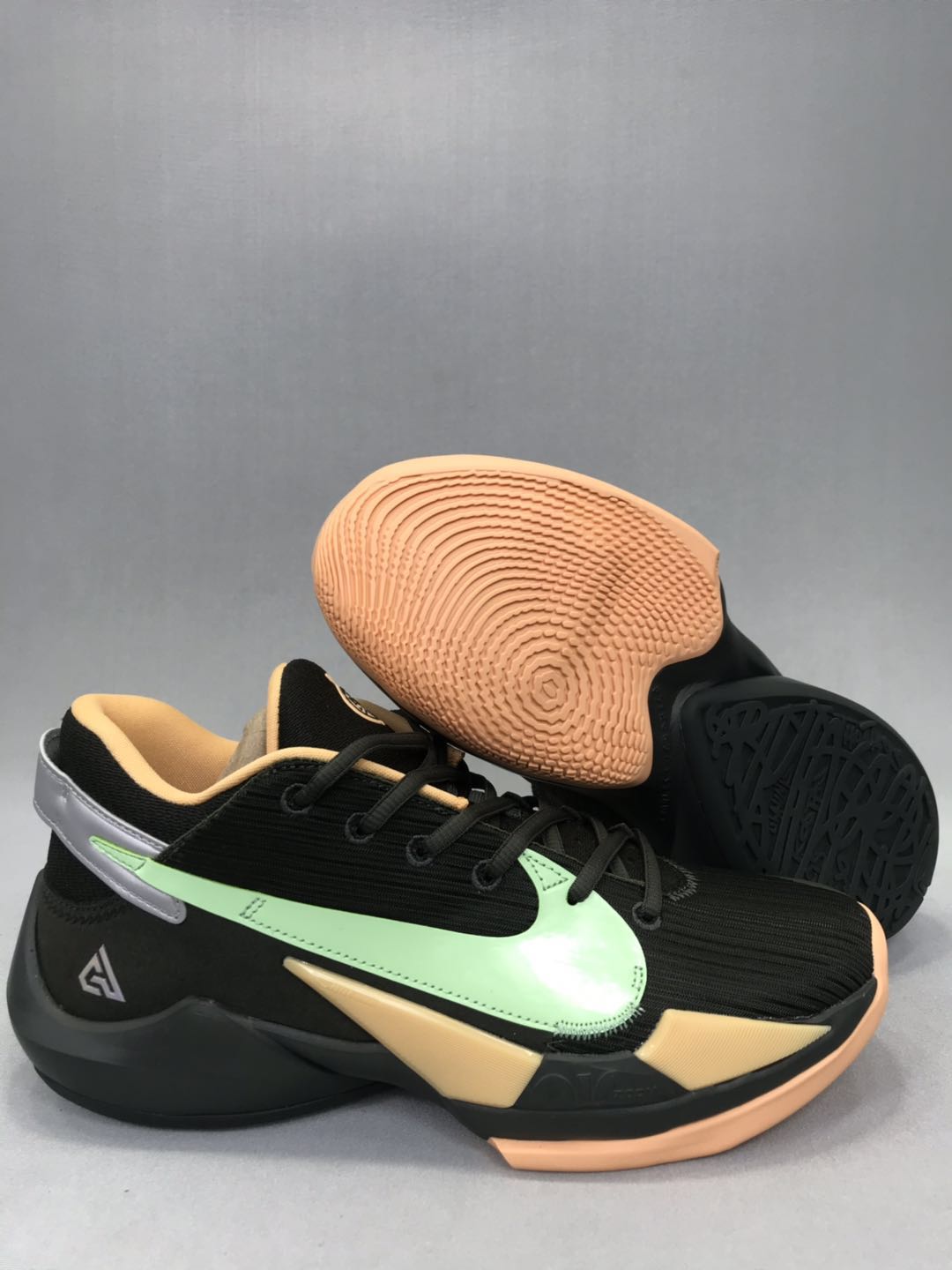 2020 Nike Freak 2 Black Yellow Green - Click Image to Close